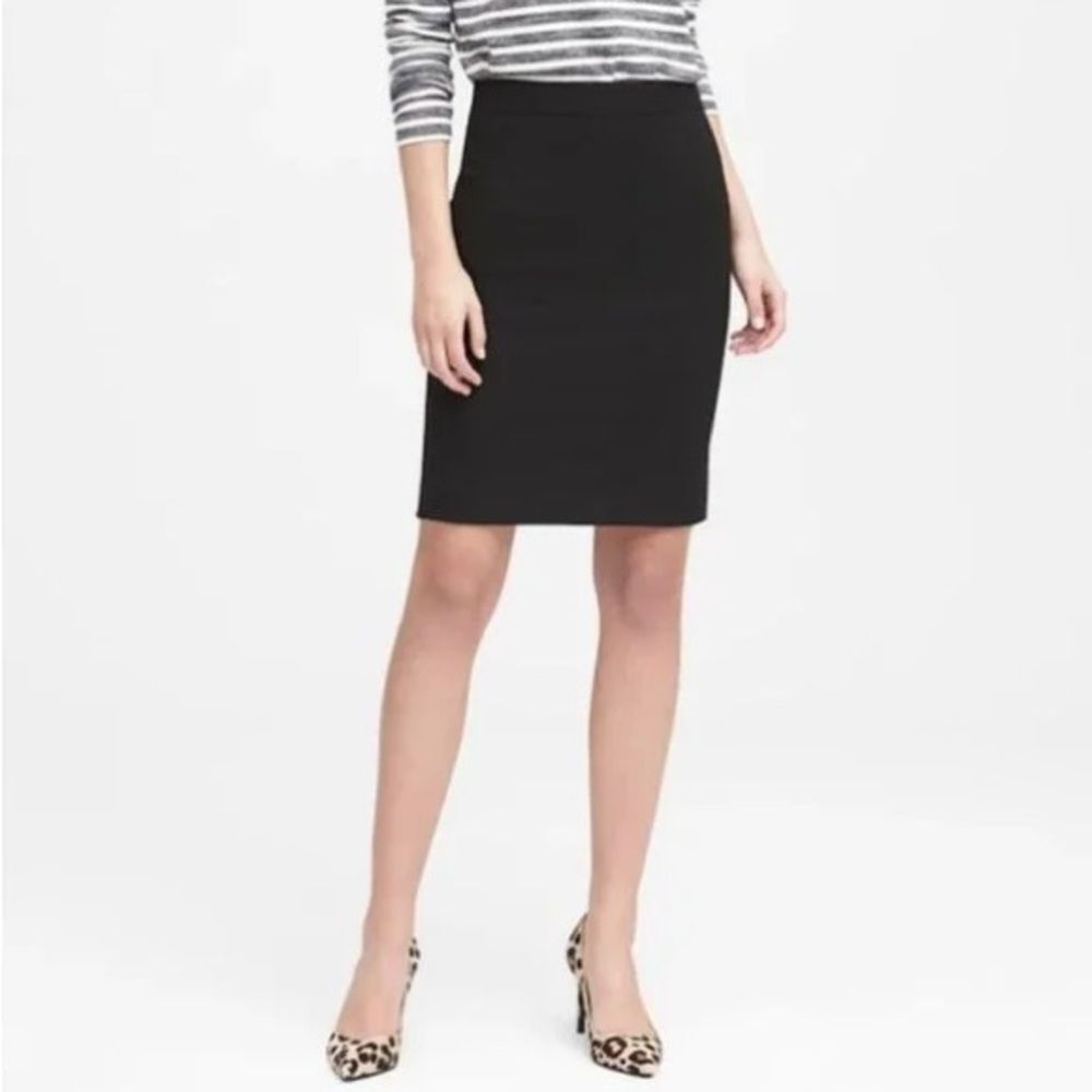 JONES NEW YORK | 100% Wool Black Pencil Skirt - Vintage Y2K - Petite 8